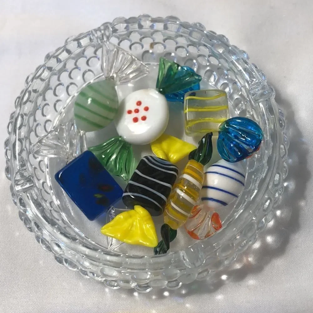 Vintage Glass Ashtray/Trinket Tray Non Smoking Home 4 3/4” X 1 1/4”